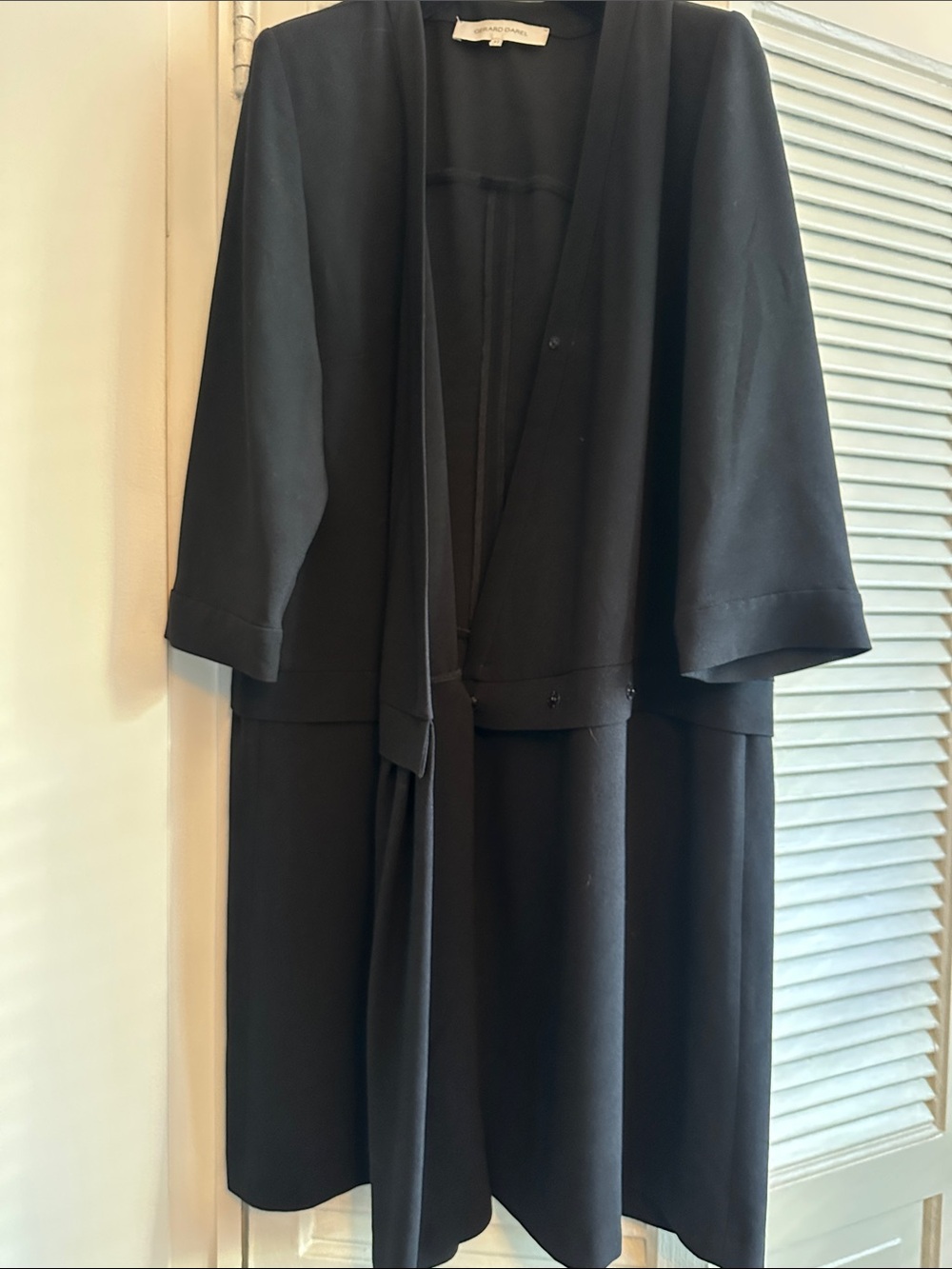 Gerard Darel  stunning Black light wool crepe Dress